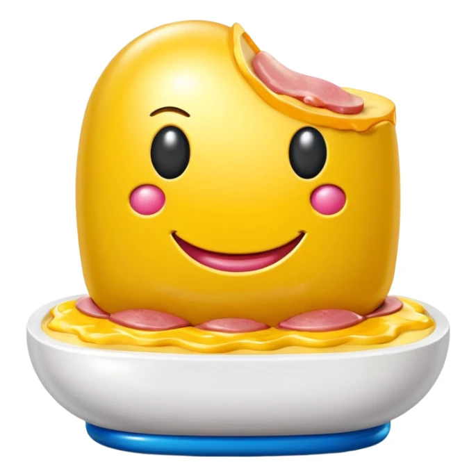 SPAM AND EGGS sculpture in jeff koons style sticker