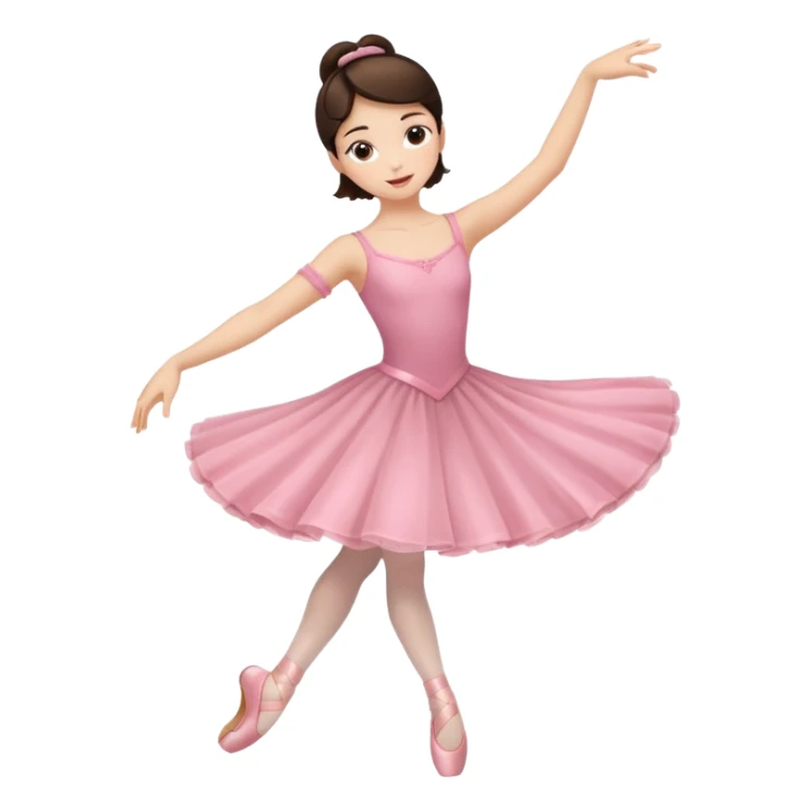 Bunette girl dancing ballet sticker