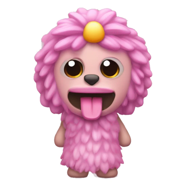 hipopótamo con tutú y moño rosa sticker