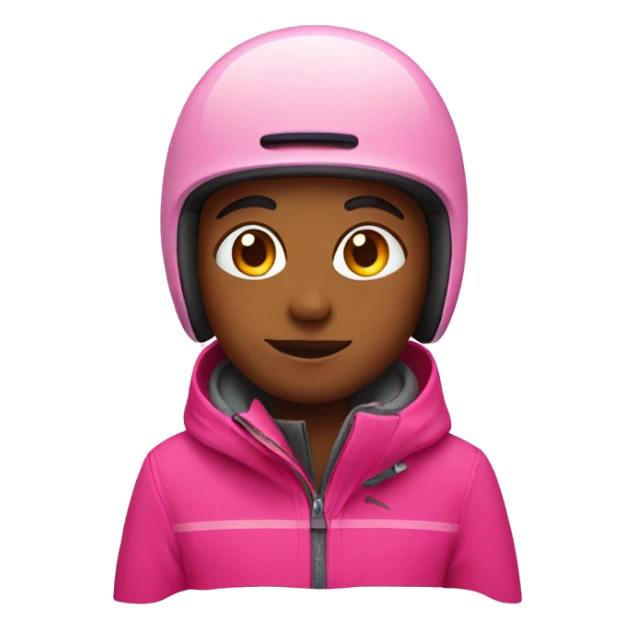 ski pink sticker