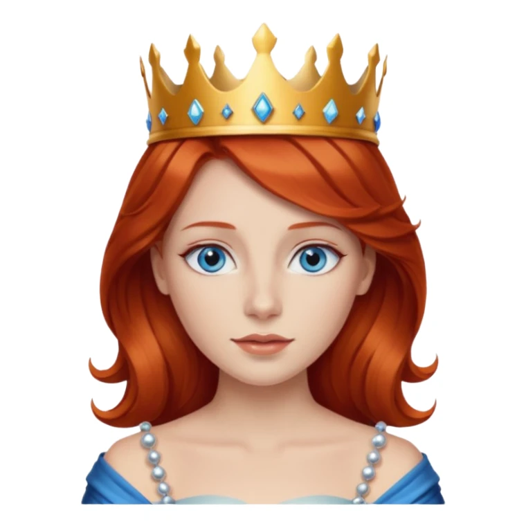 woman pelirroja con corona  sticker