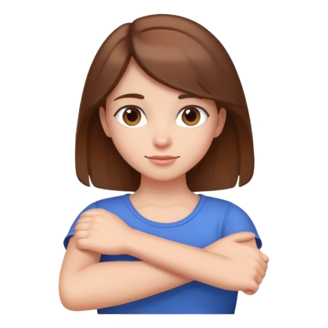 girl with arms over her shoulder  sticker