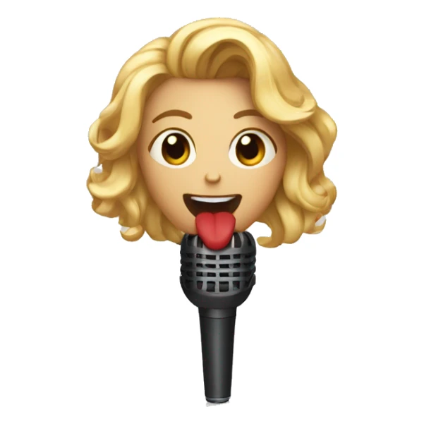 friends singing song with mic sticker