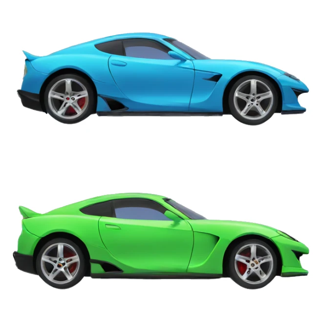 neon sports car sticker
