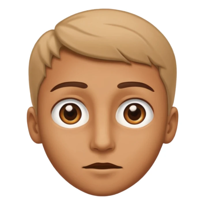 I want the the guy emoji but have his eyes  looking up sticker