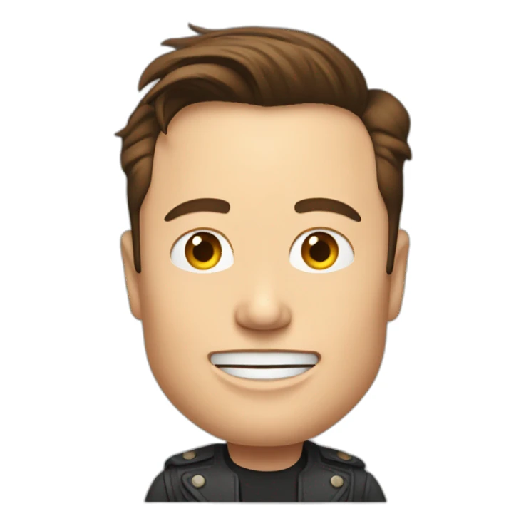 Elon Musk who makes an inch in the air sticker