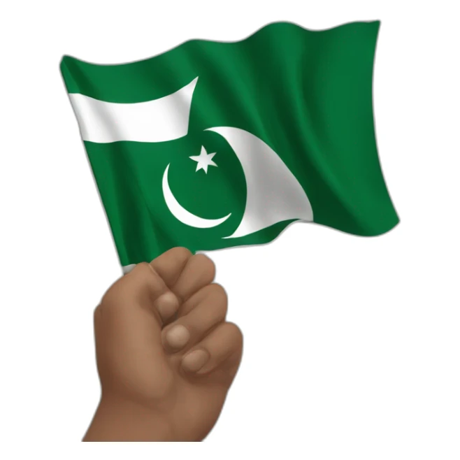 Pakistan Flag in cats hand sticker