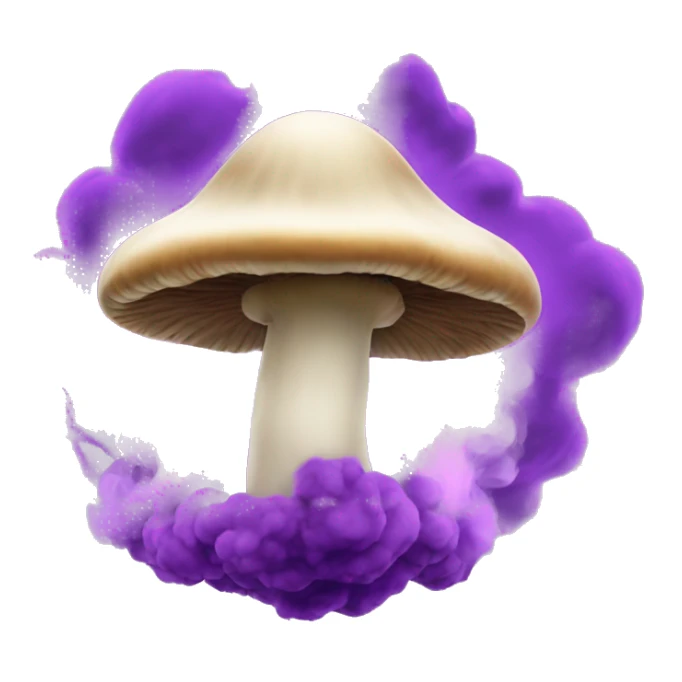 Mushrooms surrounded by purple smoke sticker