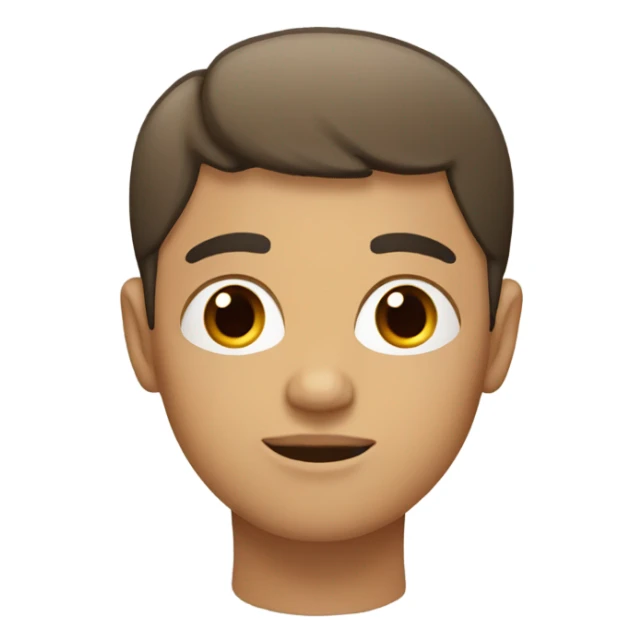 Light colored Mexican with a mushroom haircut with brown eyes  sticker