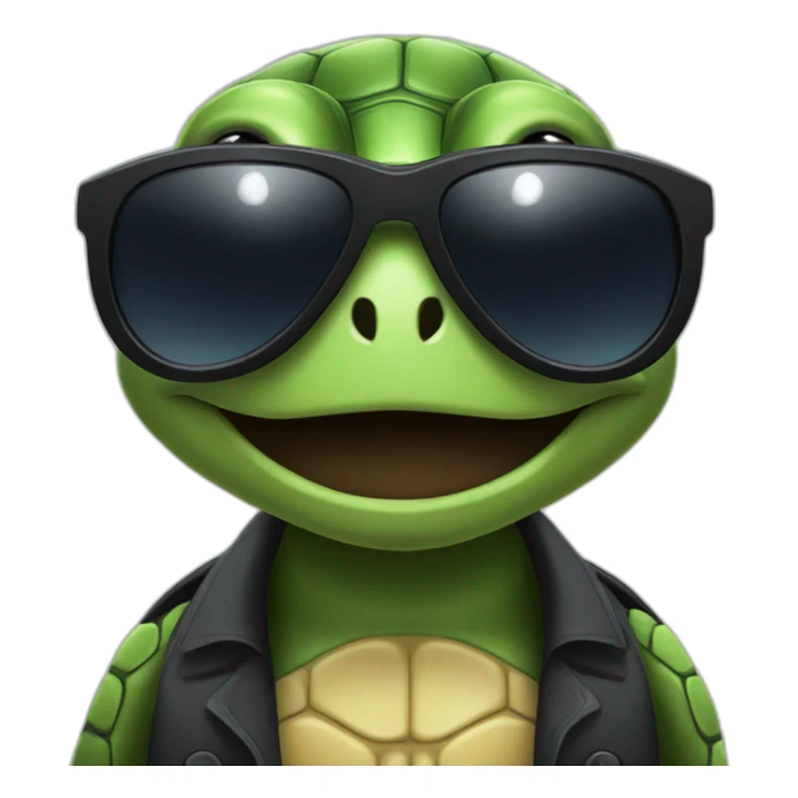 Stocks Trader turtle wearing black sunglasses sticker