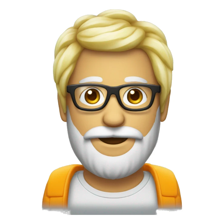 une Banane avec des lunettes est des cheveux et une barbe orenge  sticker