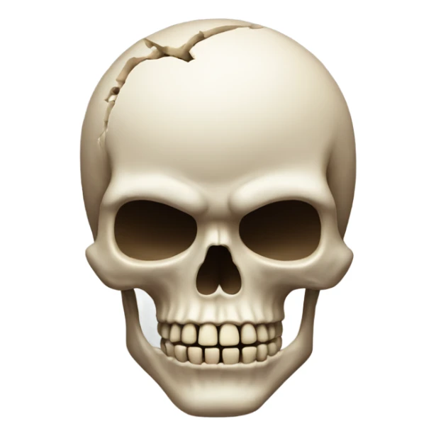 Skull emoji but with head explosion emoji combined sticker