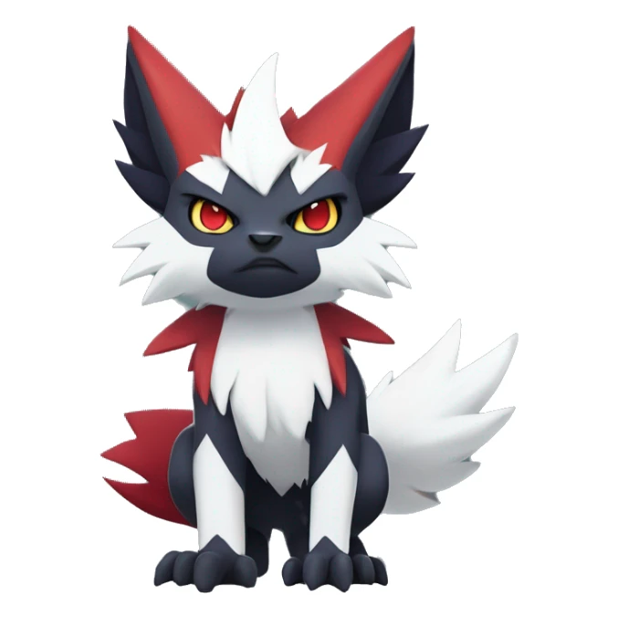Edgy Cool Kawaii Litten-Absol-Zoroark-Zangoose-Pokémon Full Body sticker