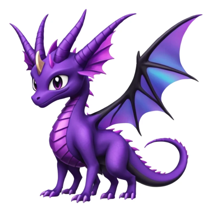 Spyro-Cynder-Lunala-Fakémon-hybrid-creature (full body)  sticker