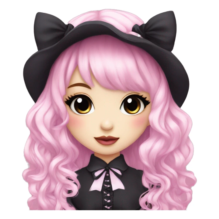 Cute Blushing Kawaii Petite Lolita Gothic Emo Lady sticker