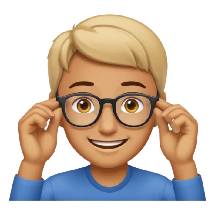 Make i. Emoji taking for his glasses like this  🤨 😎🤏 sticker