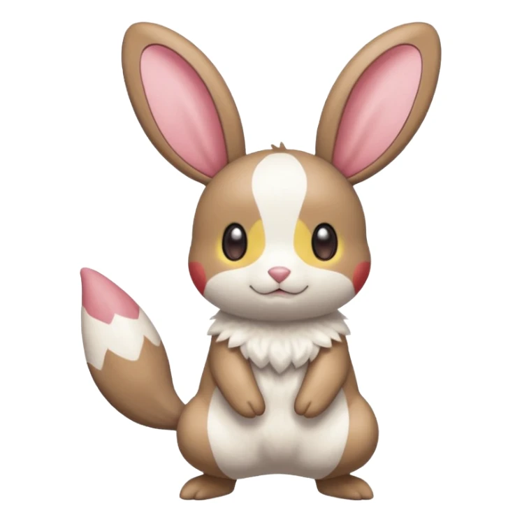 Plusle-Minccino-Bunnelby-fusion, full body sticker