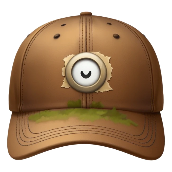 brown baseball cap sticker