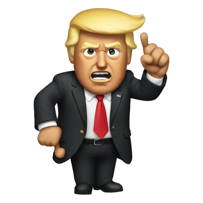 Trump with hand clenched in air  sticker