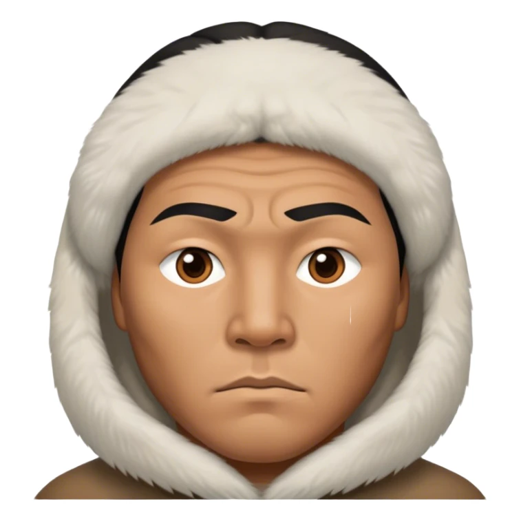 Inuit men photorealistic serious sticker