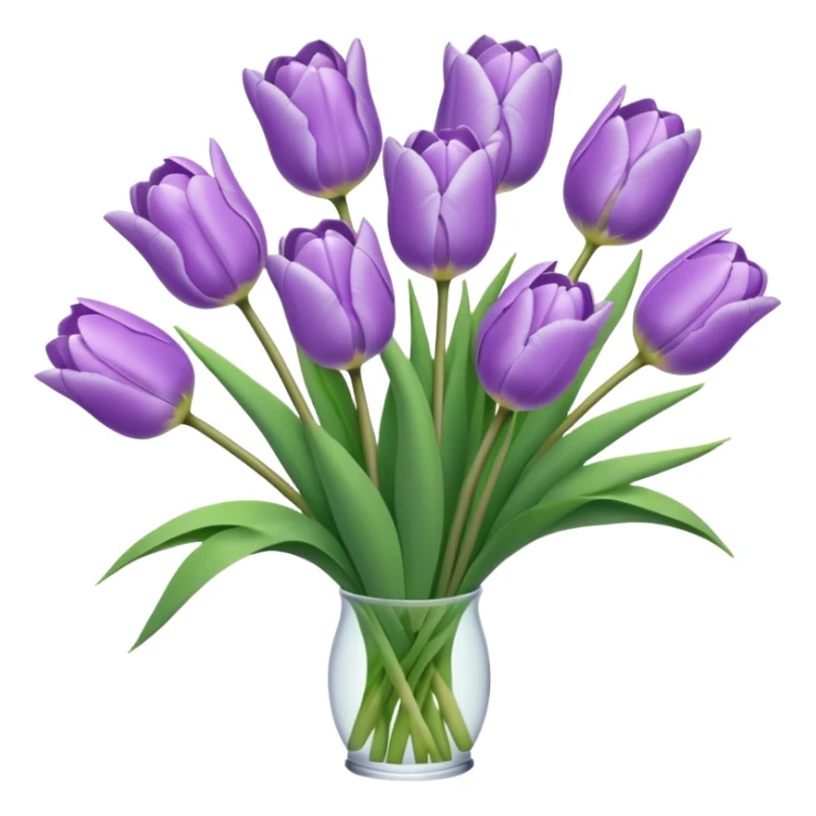 Bouquet of pastel purple tulips sticker