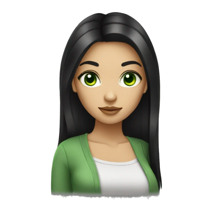 web designer girl with black hair and green eyes sticker