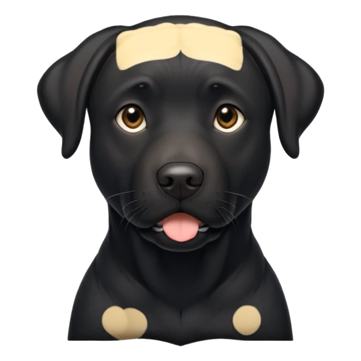 Perro Labrador  negro adulto con la mandíbula  un poco más marcada sticker
