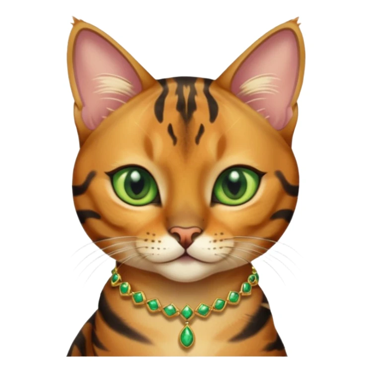 cute Bengal cat with jewellery  sticker
