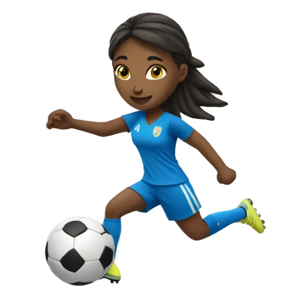 summer olympics girl playing soccer sticker