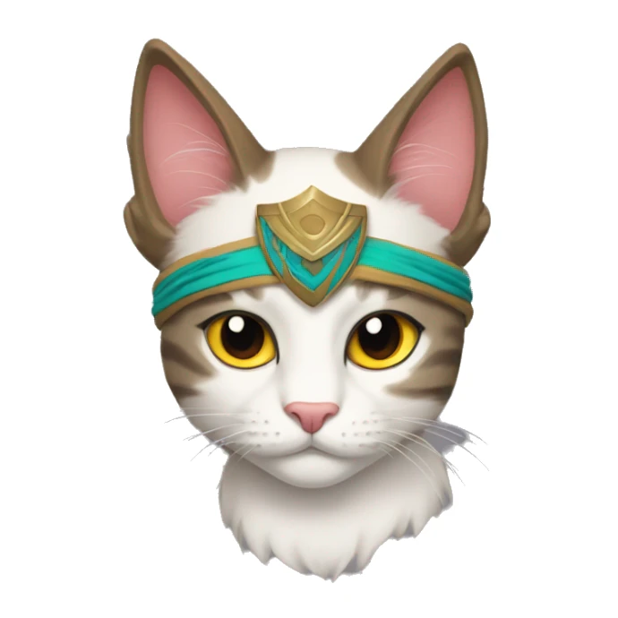 warrior cat with head band on sticker