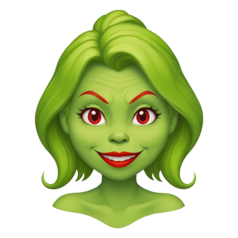 Grinch woman sticker