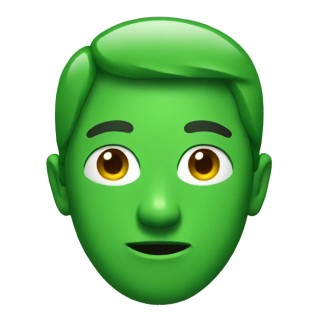 Green emoji sticker