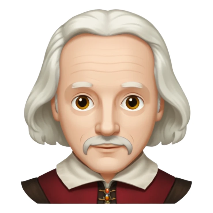 Shakespeare portrait identical to original sticker