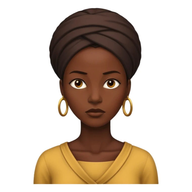 Tall serious African women  sticker