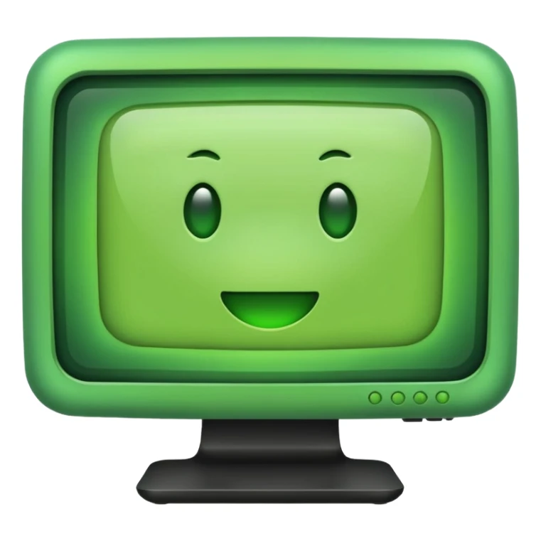 green monitor sticker