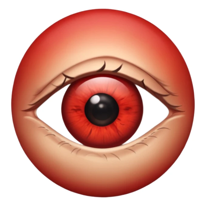 eye ball with red retina jealousy sticker