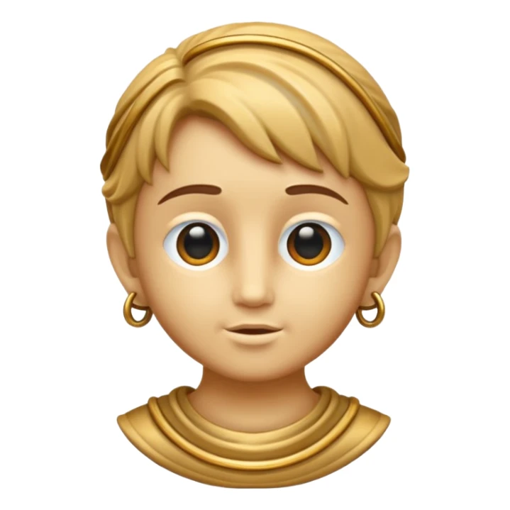 Dios griego estilo estatua de perfil mirando con una lupa de sticker