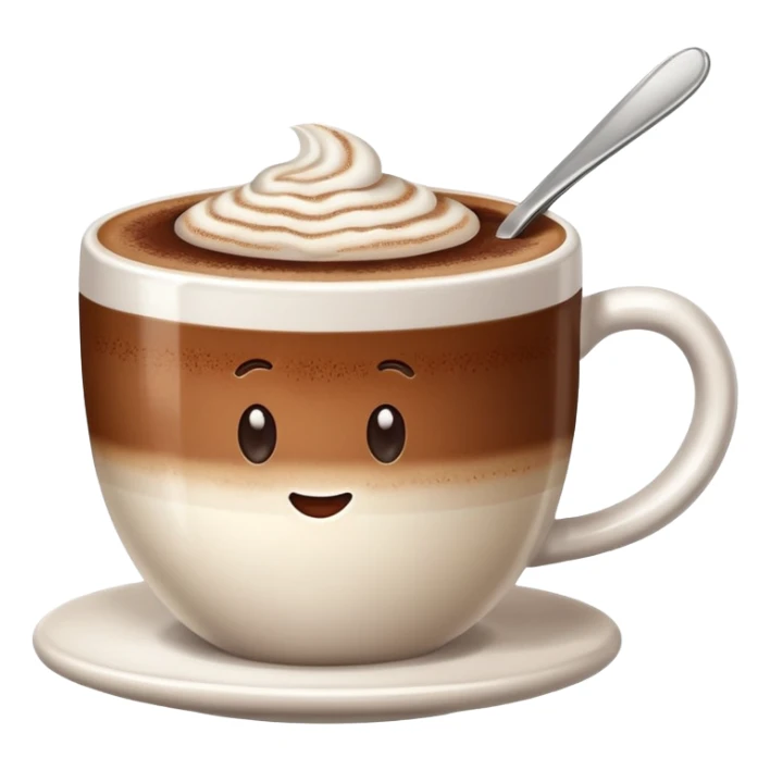 Cappuccino with frothy milk and a sprinkle of cocoa on top sticker