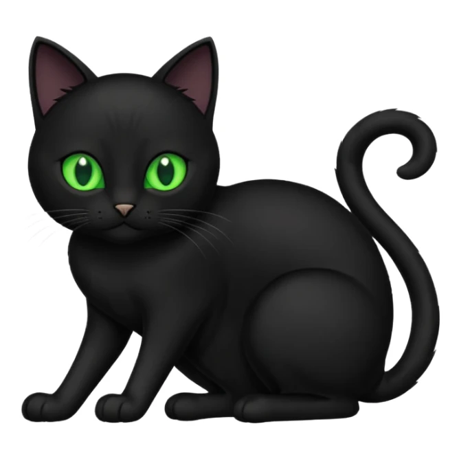 Black cat with 6 toes on one paw sticker
