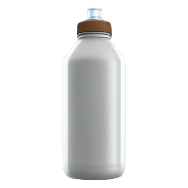 Grey water bottle, white Range in the miiddle, the logo in the miiddle is a drop of water,with Brown cap emoji  sticker