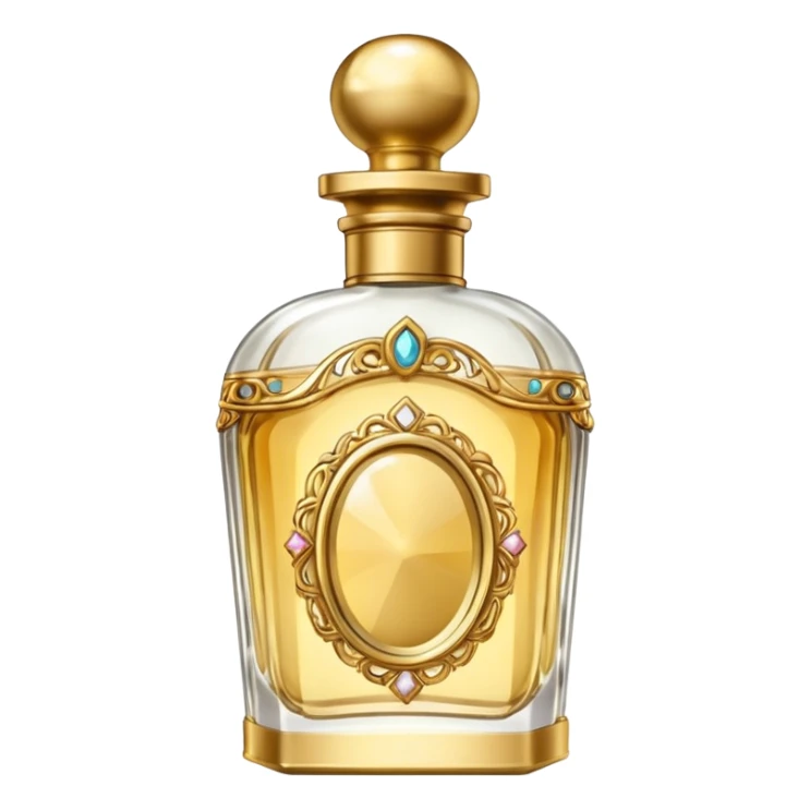 bottle of perfume gold exquisite large takes all the space

 sticker