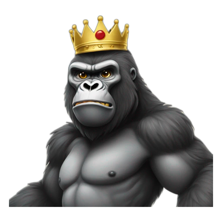 king kong segurando uma bandeira preta e branca sticker