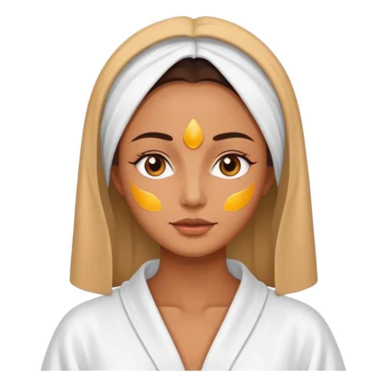 detox facial woman wearing robe sticker