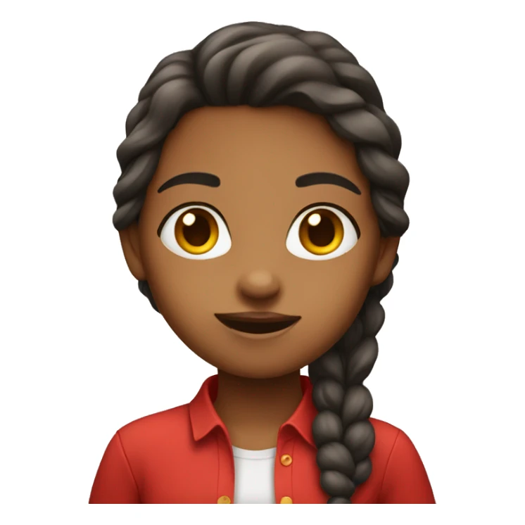 girl in a red shirt sticker