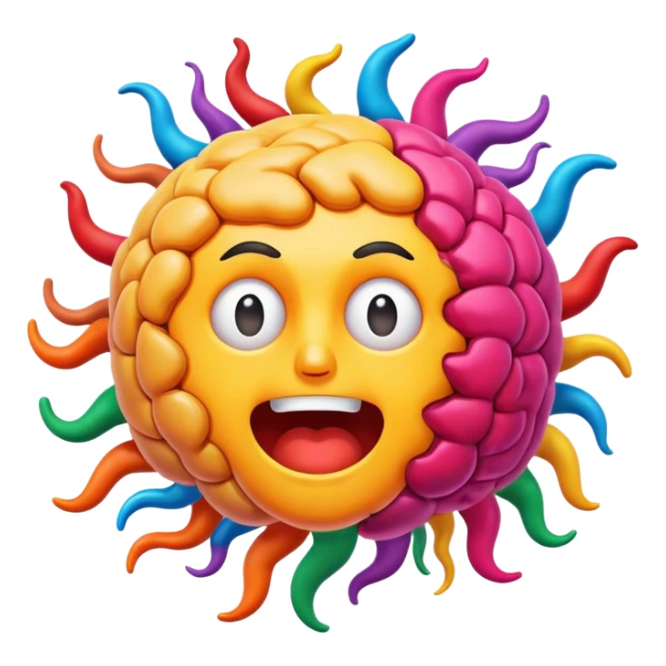 Italian Brainrot meme with exaggerated expressions and chaotic energy sticker