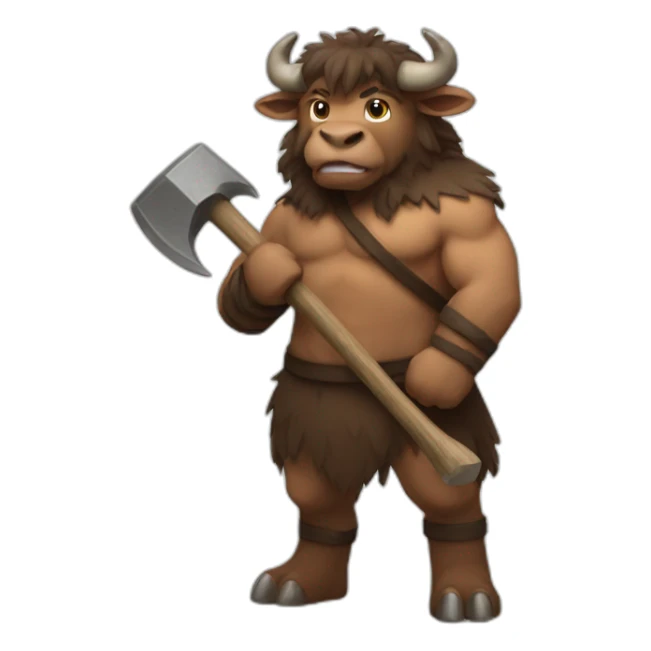 male tauros with ax sticker