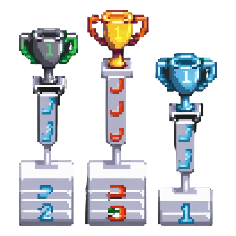 ranking podium with 1st 2nd 3rd places clearly shown sticker