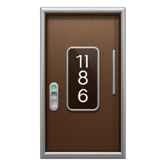 modern villa door number wood Japanese with smart screen lock sticker