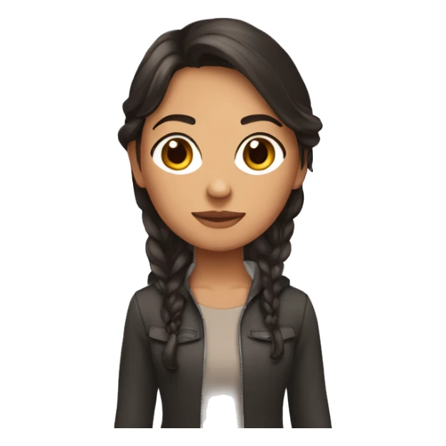 Jeune fille brune avec des lutte noir sticker