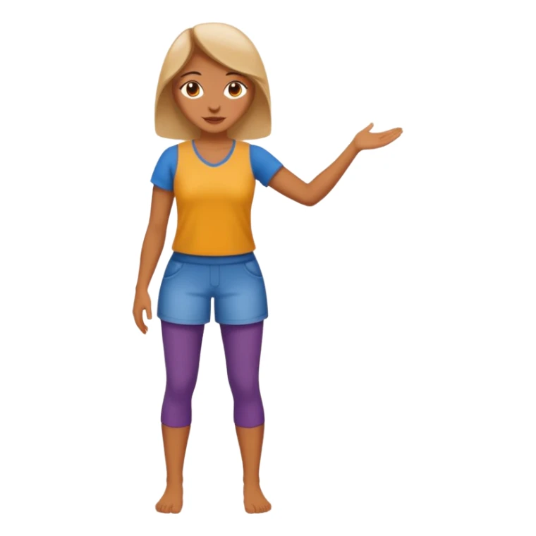 Nudist female full body sticker